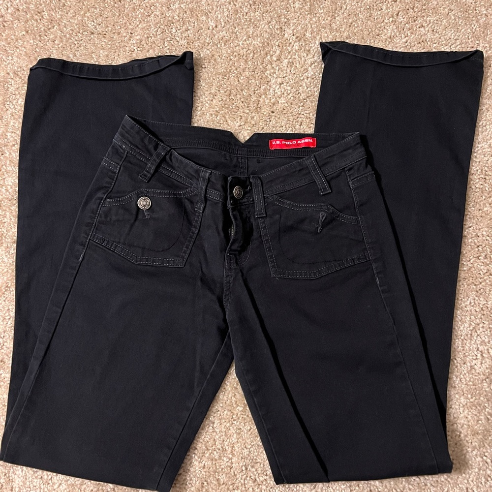 Y2K black flared us polo assn jeans!!